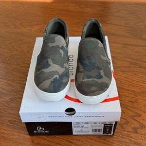 Blondo Camouflage Suede Slip-On Sneakers